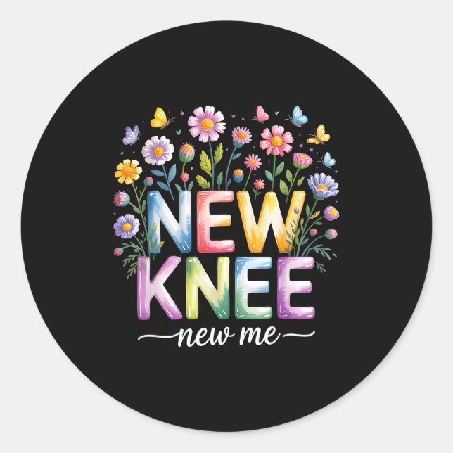 Sticker Rond Knee Replacement Recovery Surgery Funny New Knee N (Devant)