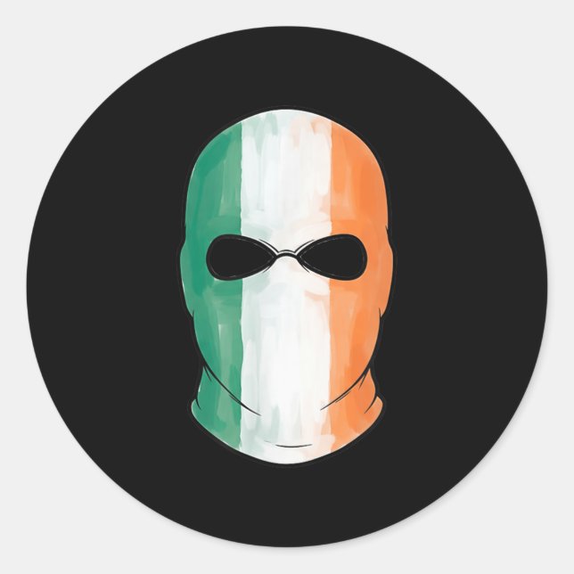 Sticker Rond Kneecap Tricolor Balaclava (Devant)