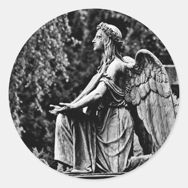 Sticker Rond Kneeling angel (Devant)