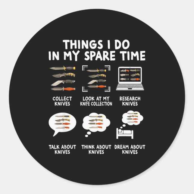 Sticker Rond Knife Collector Maker Bladesmith Blacksmith Knives (Devant)