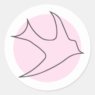 Sticker rond Knightingales (rose)