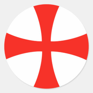 Sticker Rond Knights_Templar_Cross