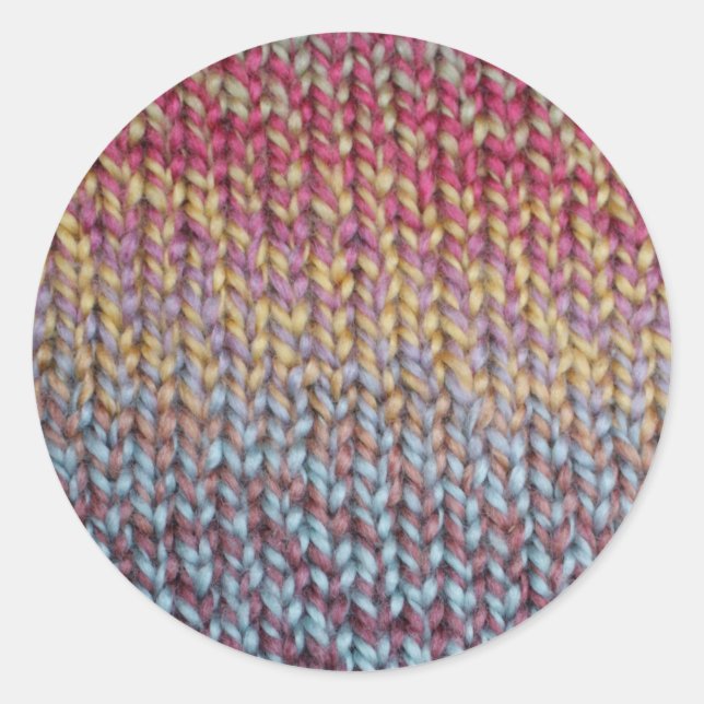 Sticker Rond Knit coloré (Devant)