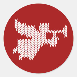 Sticker Rond Knit Tumpet Angel chrétien Nativité religieuse