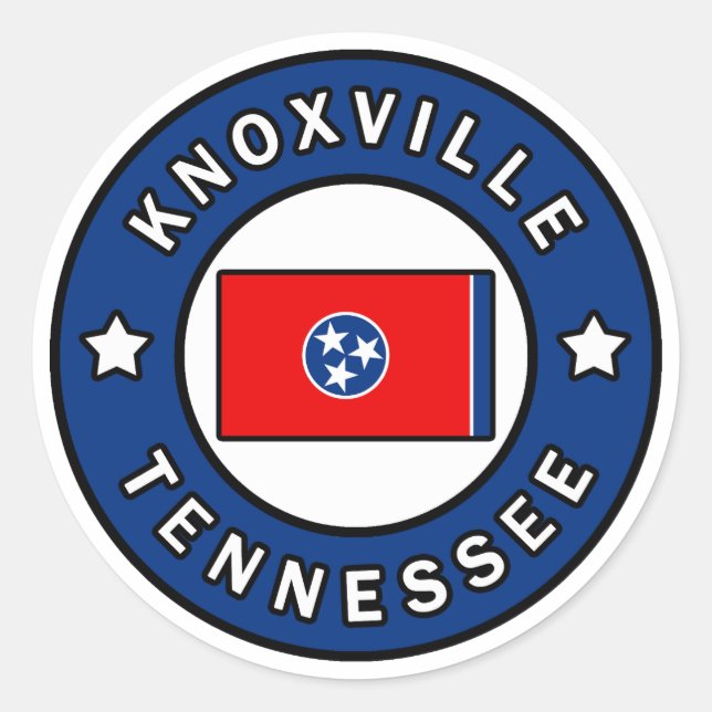 Sticker Rond Knoxville Tennessee (Devant)