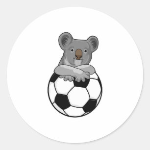 Sticker Rond Koala au Soccer Sports