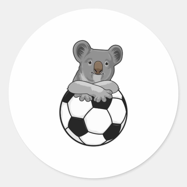 Sticker Rond Koala au Soccer Sports (Devant)