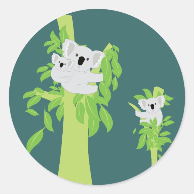 Sticker Rond Koala Bear (Devant)