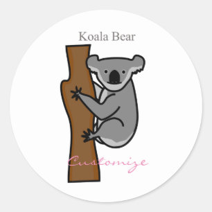 Sticker Rond Koala Bear Escalade Tree Thunder_Cove
