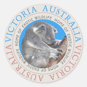 Sticker Rond Koala Bear Victoria Australie