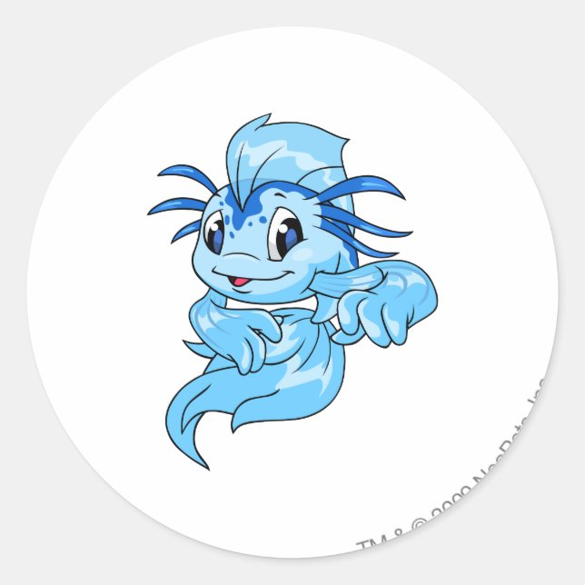 Sticker Rond Koi Blue (Devant)