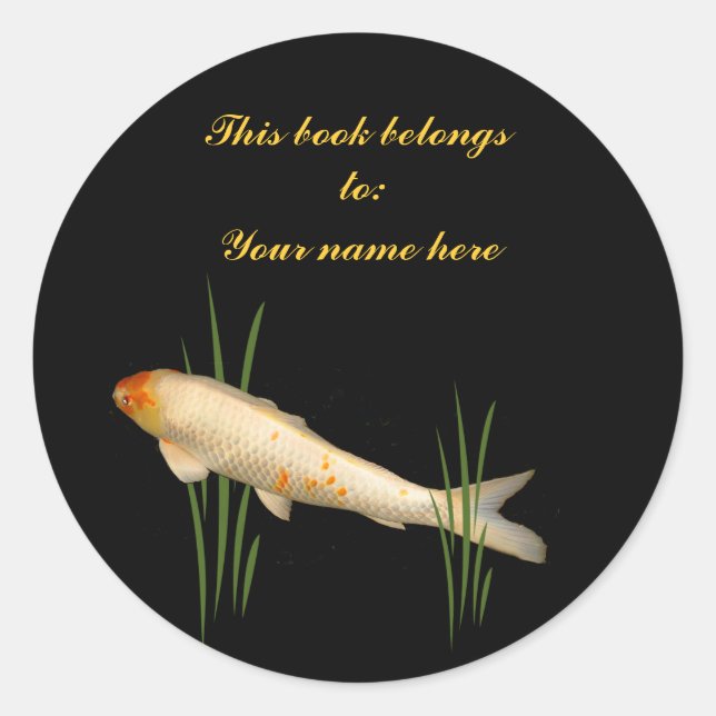 Sticker Rond Koi Bookplate (Devant)