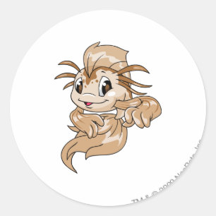 Sticker Rond Koi Brown