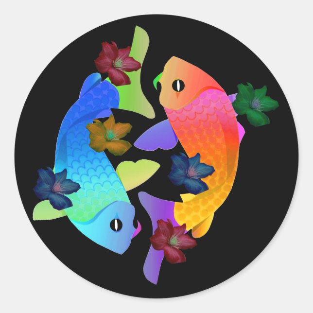 Sticker Rond Koi Fish (Devant)