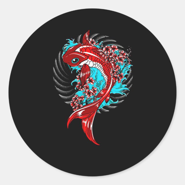 Sticker Rond Koi Fish (Devant)