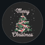 Sticker Rond Koi Fish Xmas Tree Koi Carp Christmas Tree<br><div class="desc">Koi Fish Xmas Tree Koi Carp Christmas Tree</div>