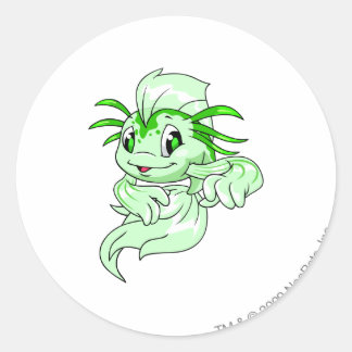 Sticker Rond Koi Green