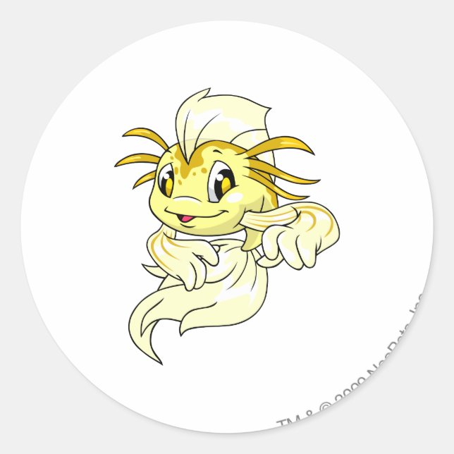 Sticker Rond Koi jaune (Devant)