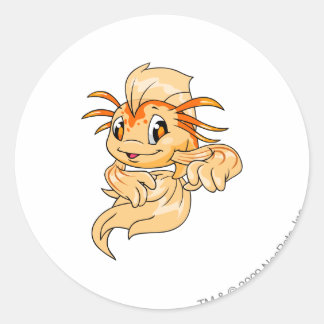 Sticker Rond Koi Orange