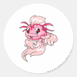 Sticker Rond Koi Pink