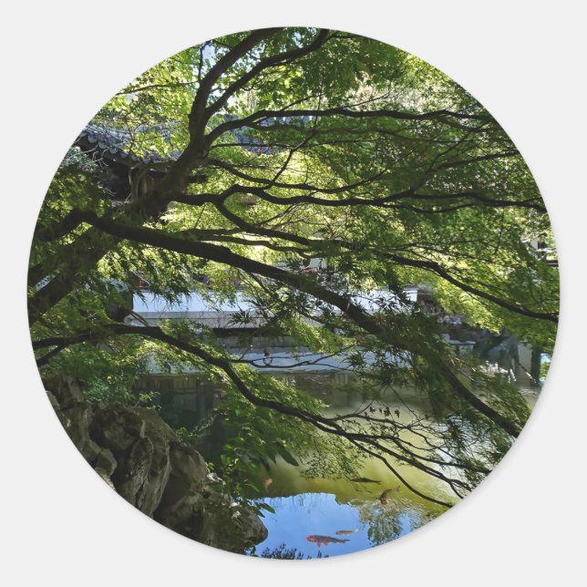 Sticker Rond Koi Pond (Devant)