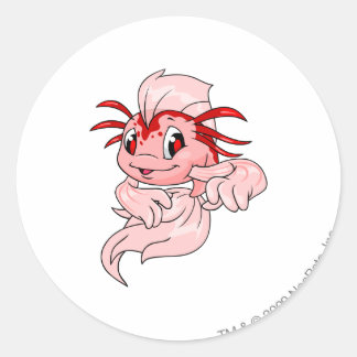Sticker Rond Koi Red
