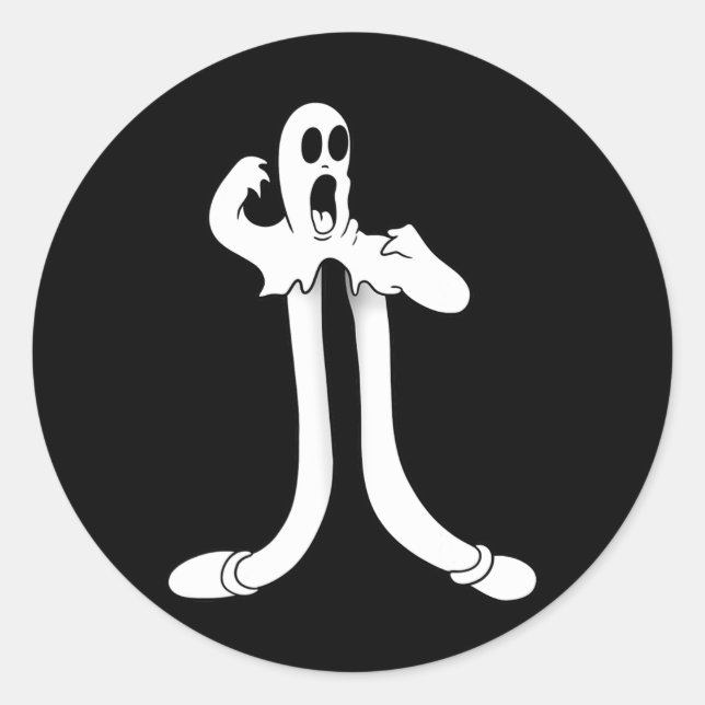 Sticker Rond Koko Le Fantôme Clown Splaint Le Blackwork (Devant)