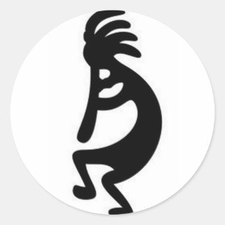 Sticker Rond 'Kokopelli'