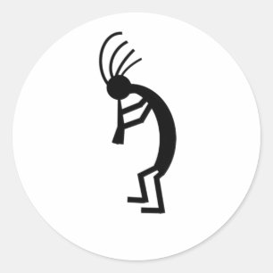 Sticker Rond Kokopelli