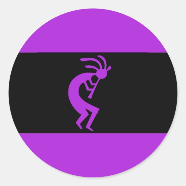 Sticker Rond Kokopelli Purple (Devant)