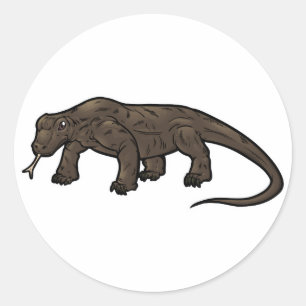 Sticker Rond Komodo Dragon