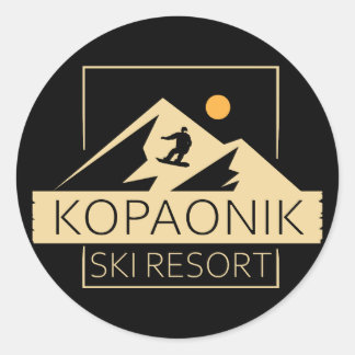 Sticker Rond Kopaonik Ski Resort Golden Design