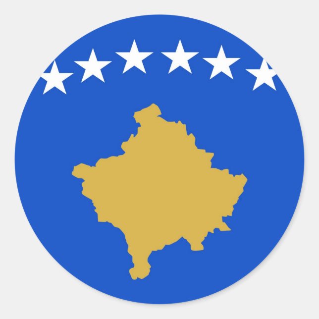 Sticker Rond Kosovo (Devant)