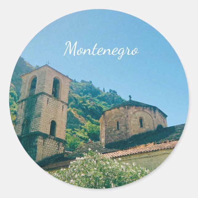 Sticker Rond Kotor, Monténégro - Souvenir de voyage (Devant)