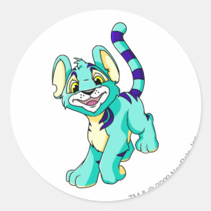 Sticker Rond Kougra bleu