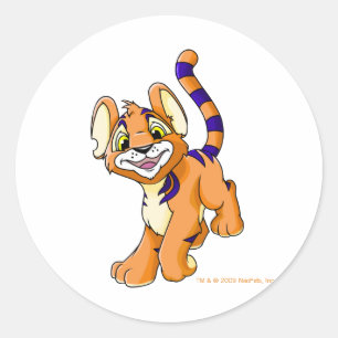 Sticker Rond Kougra orange aventurière