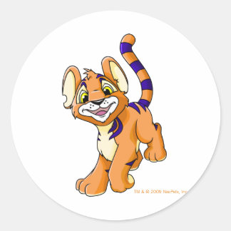 Sticker Rond Kougra orange aventurière