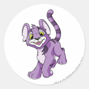 Sticker Rond Kougra pourpre