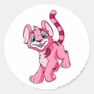 Sticker Rond Kougra rose