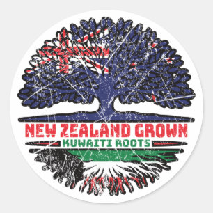 Sticker Rond Koweït Koweït New Zealander New Zealand Tree Root