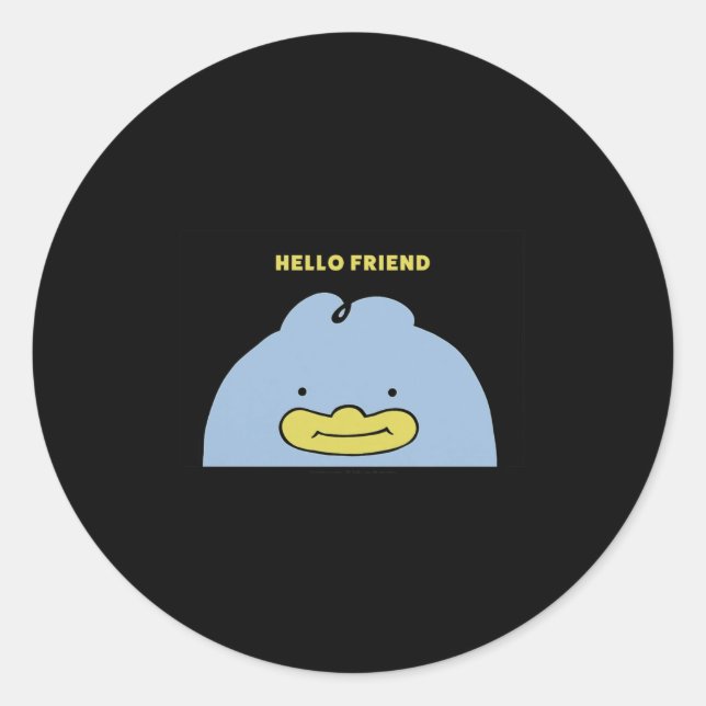 Sticker Rond Kp Demon Hunters Halloween Hello Friend Card Rtrai (Devant)