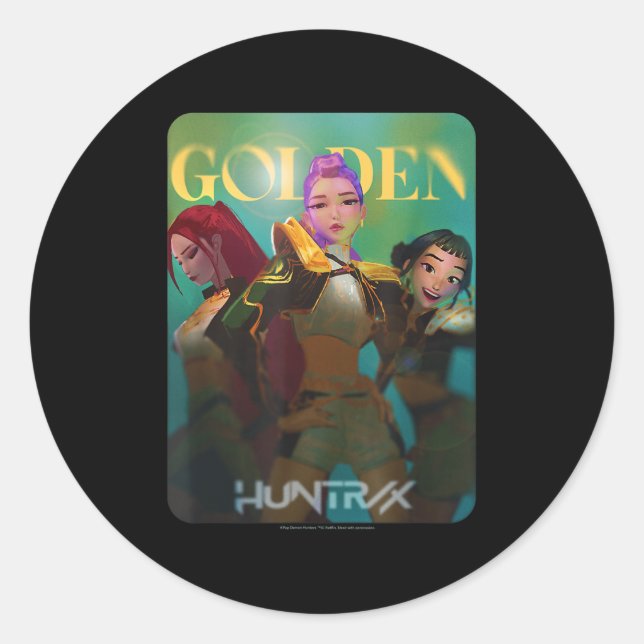 Sticker Rond Kp Demon Hunters Halloween Huntrix Golden Photocar (Devant)