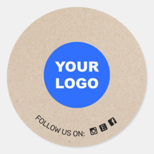 Sticker Rond Kraft Ajouter Votre Logo Social Media Icon