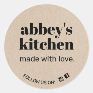 Sticker Rond Kraft Ajoutez Votre Logo Produits Pâtés