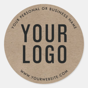 Sticker Rond Kraft Custom Business Logo Company