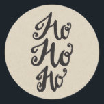 Sticker Rond Kraft Holiday Christmas Holiday HO HO HO Favoriser<br><div class="desc">Stickers</div>