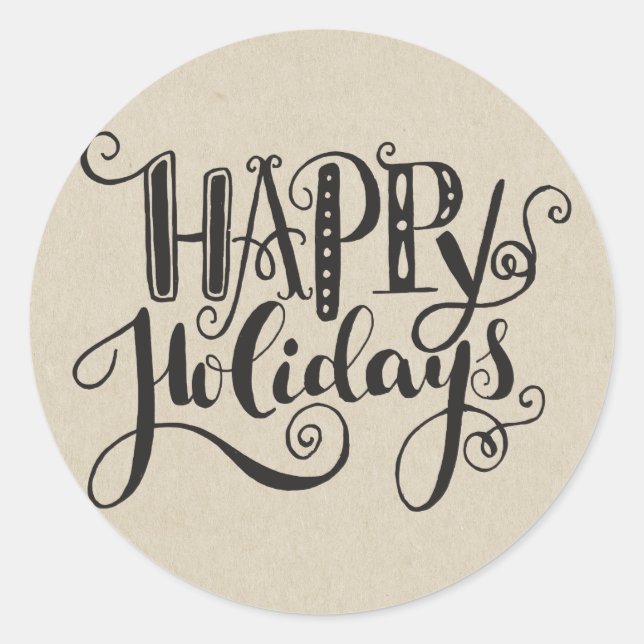 Sticker Rond Kraft Holiday Christmas Tree JEUX VACANCES (Devant)