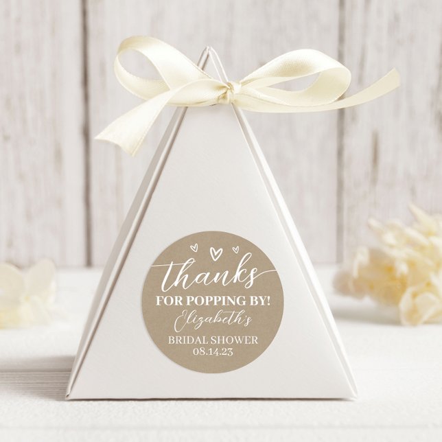 Sticker Rond Kraft Merci d'être passé à la réception de mariage (Créateur téléchargé)