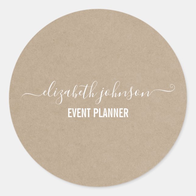 Sticker Rond Kraft minimaliste moderne (Devant)