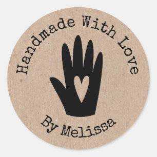 Sticker Rond Kraft Rustique artisanal